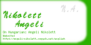 nikolett angeli business card